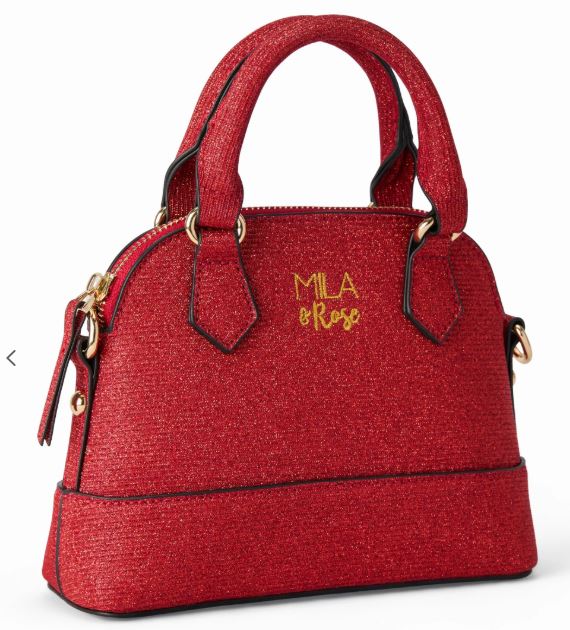 Mila & Rose | Red Shimmer Girl's Crossbody Purse 🌸