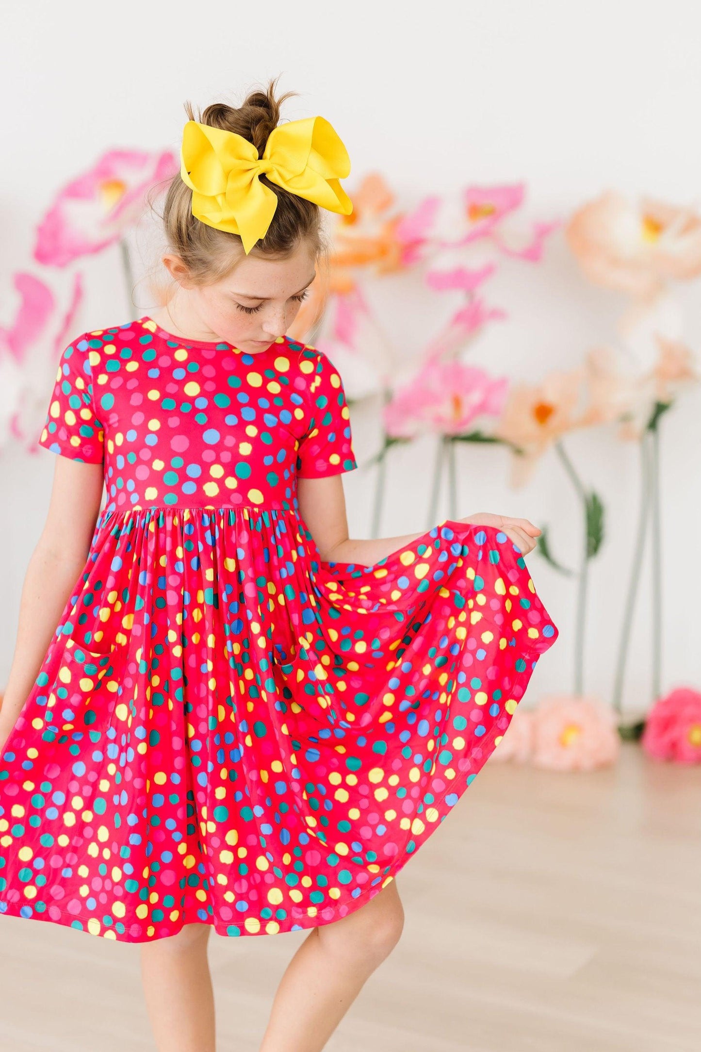 Polka Dot Party Pocket Twirl Dress