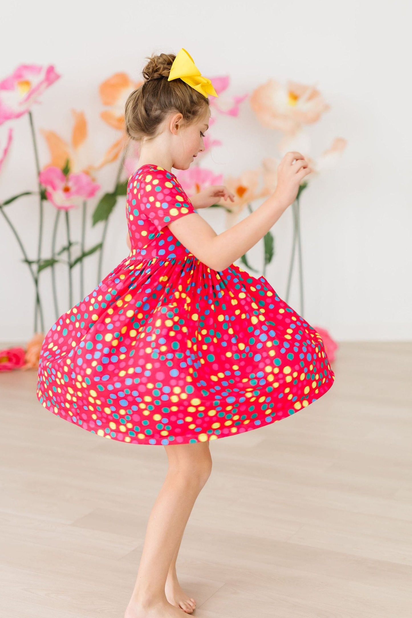 Polka Dot Party Pocket Twirl Dress