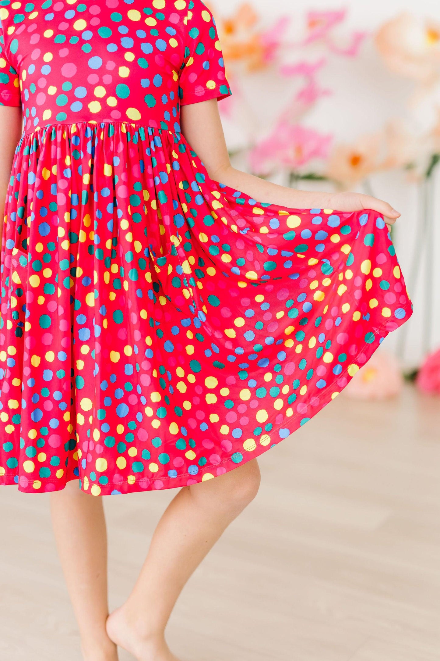 Polka Dot Party Pocket Twirl Dress