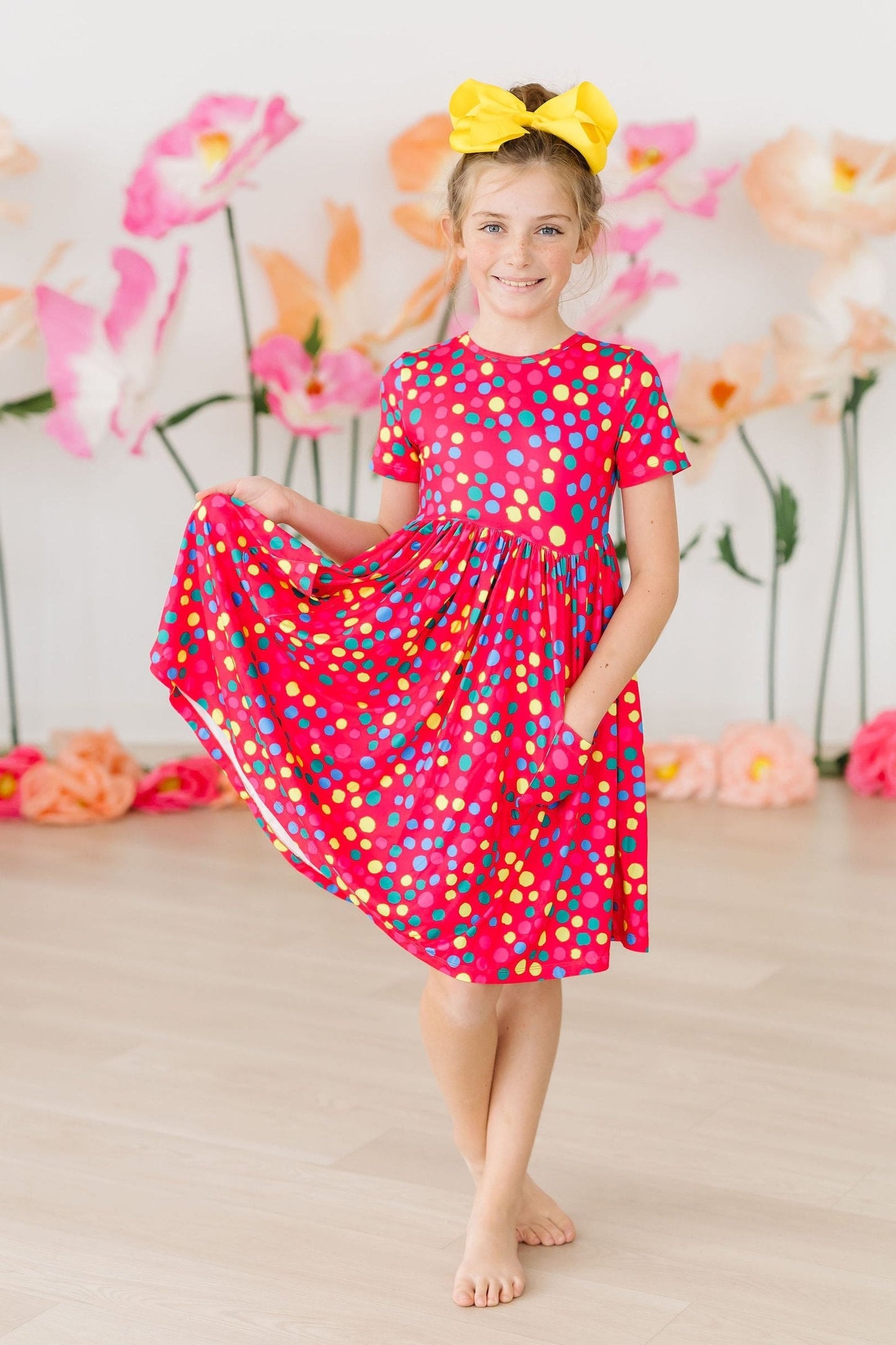 Polka Dot Party Pocket Twirl Dress