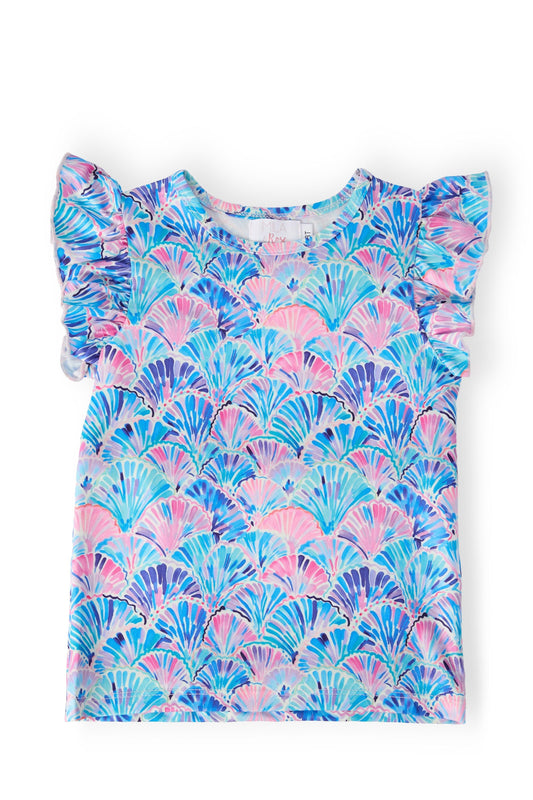 Mila & Rose | Seaside Shells S/S Ruffle Tee