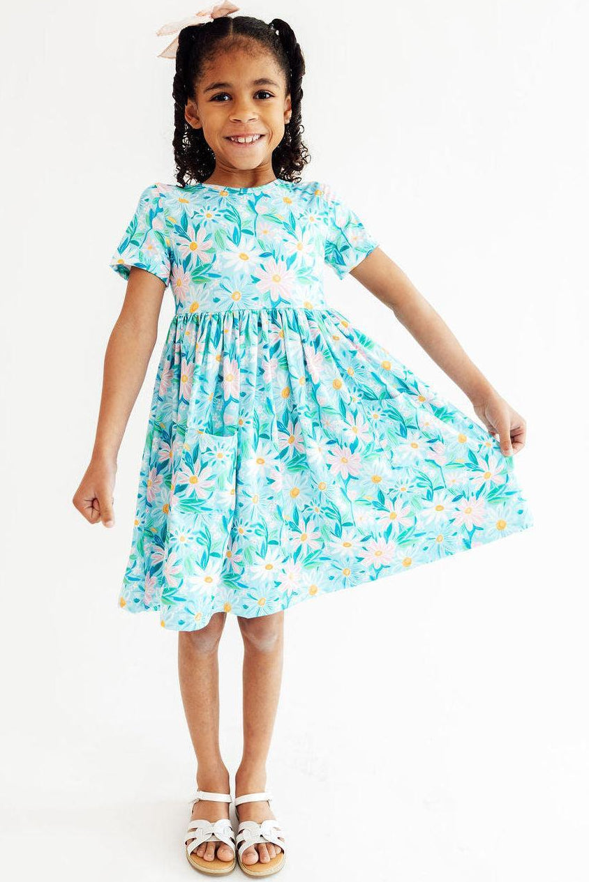 Preppy Daisies Pocket Twirl Dress