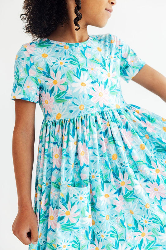 Preppy Daisies Pocket Twirl Dress