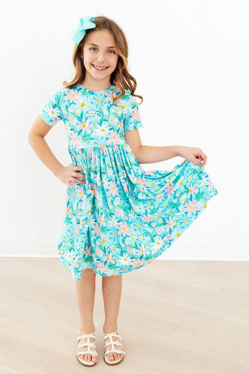 Preppy Daisies Pocket Twirl Dress